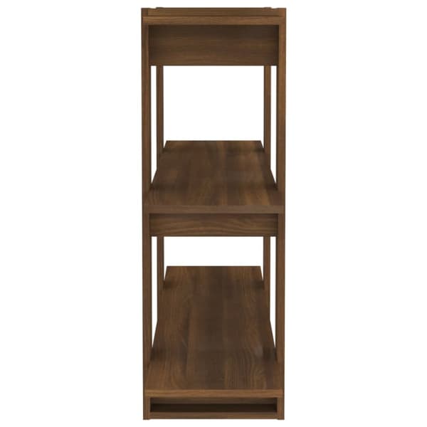 vidaXL bogreol/rumdeler 100x30x87 cm brun egetræ - Bogskabe & reoler