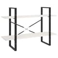 Miniatyrbillede 3 af 10: vidaXL bogreol med 2 hylder 100x30x70 cm massivt fyrretræ hvid -  Bogskabe & reoler