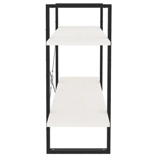 vidaXL bogreol med 2 hylder 100x30x70 cm massivt fyrretræ hvid -  Bogskabe & reoler