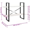 Miniatyrbillede 9 af 10: vidaXL bogreol med 2 hylder 100x30x70 cm massivt fyrretræ hvid -  Bogskabe & reoler