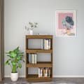 Pikkukuva 4 / 10: vidaXL Kirjahylly/tilanjakaja hunajanruskea 60x35x103 cm täysi mänty -  Kirjahyllyt