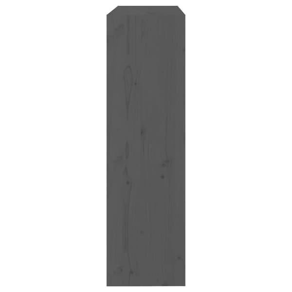 vidaXL bogreol/rumdeler 80x30x103,5 cm massivt fyrretræ grå -  Bogskabe & reoler