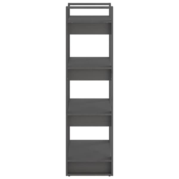 vidaXL bogreol/rumdeler 60x35x125 cm massivt træ grå - Bogskabe & reoler