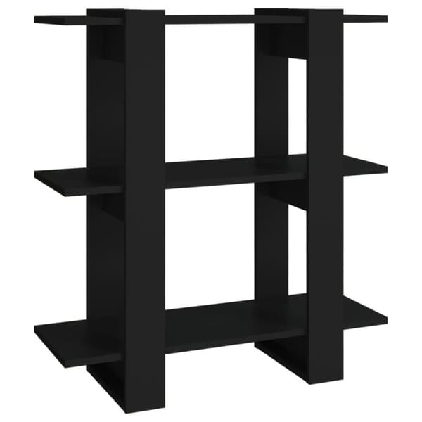 vidaXL Kirjahylly/tilanjakaja musta 80x30x87 cm - Kirjahyllyt