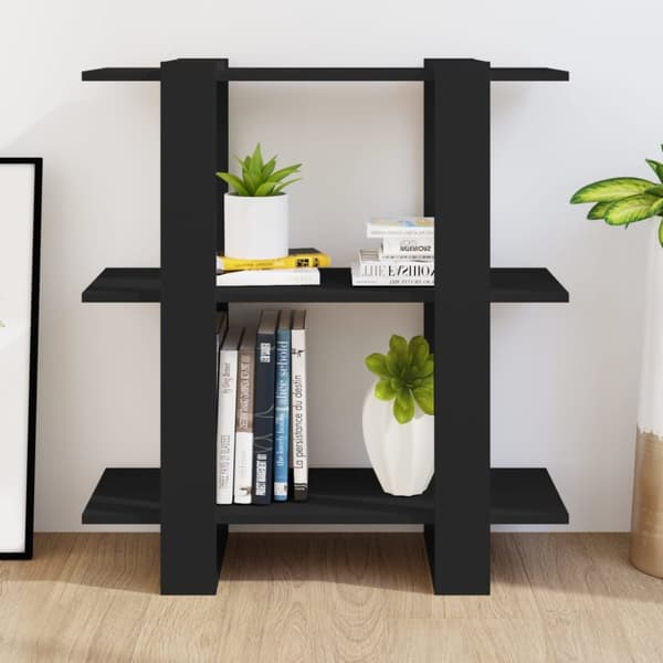 vidaXL Kirjahylly/tilanjakaja musta 80x30x87 cm -  Kirjahyllyt