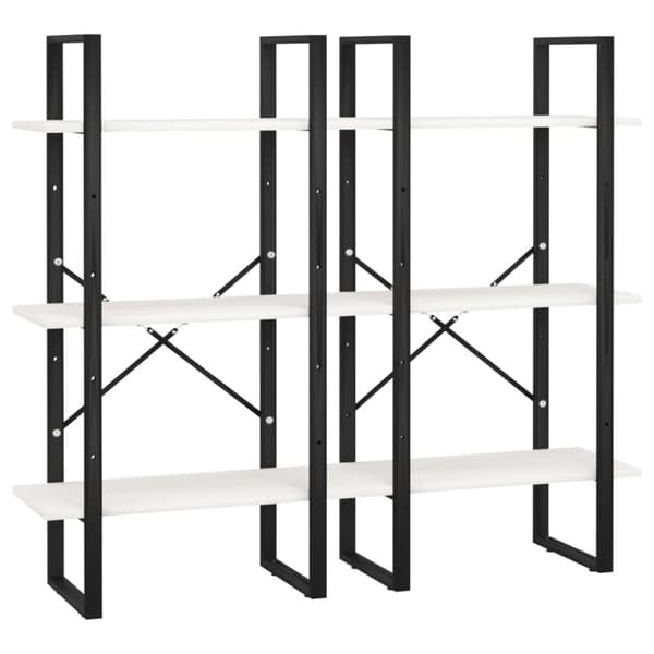 vidaXL opbevaringsreol 60x30x210 cm massivt fyrretræ hvid -  Bogskabe & reoler
