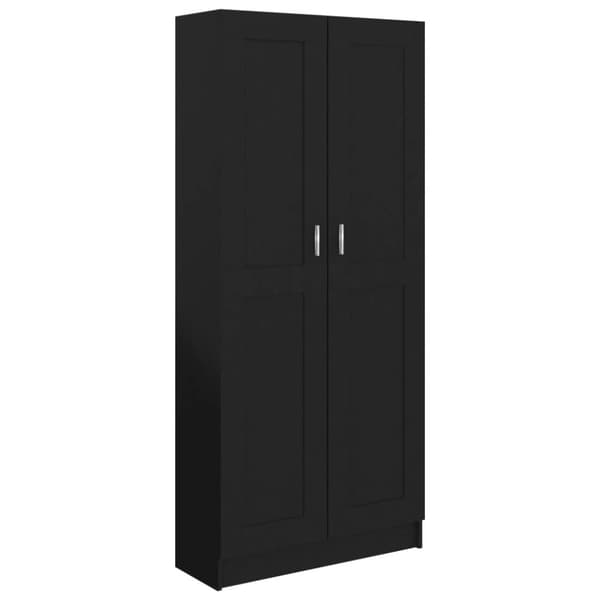 vidaXL bogskab 82,5x30,5x185,5 cm spånplade sort -  Bogskabe & reoler