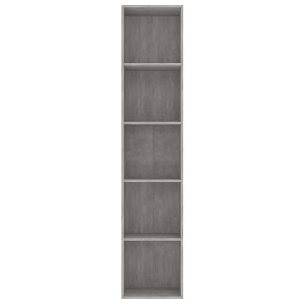 vidaXL bogskab 40 x 30 x 189 cm spånplade betongrå -  Bogskabe & reoler