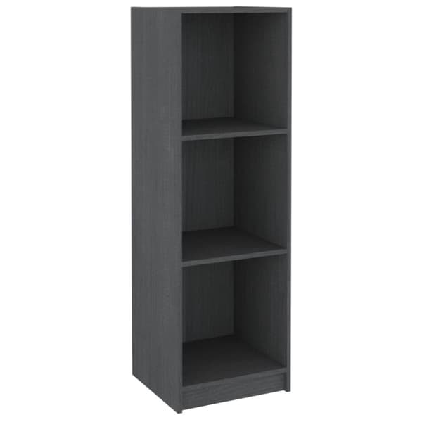 vidaXL bogreol/rumdeler 36x33x110 cm massivt fyrretræ grå -  Bogskabe & reoler
