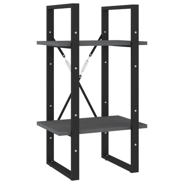 vidaXL bogreol med 5 hylder 40x30x175 cm fyrretræ grå - Bogskabe & reoler