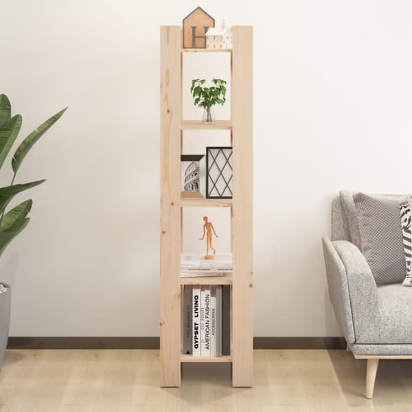 vidaXL bogreol/rumdeler 41x35x160 cm massivt fyrretræ -  Bogskabe & reoler