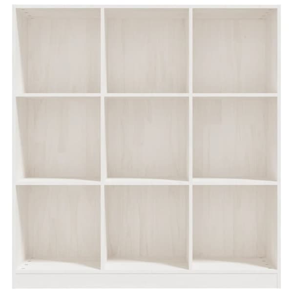 vidaXL bogskab/rumdeler 104x33,5x110 cm massivt fyrretræ hvid -  Bogskabe & reoler