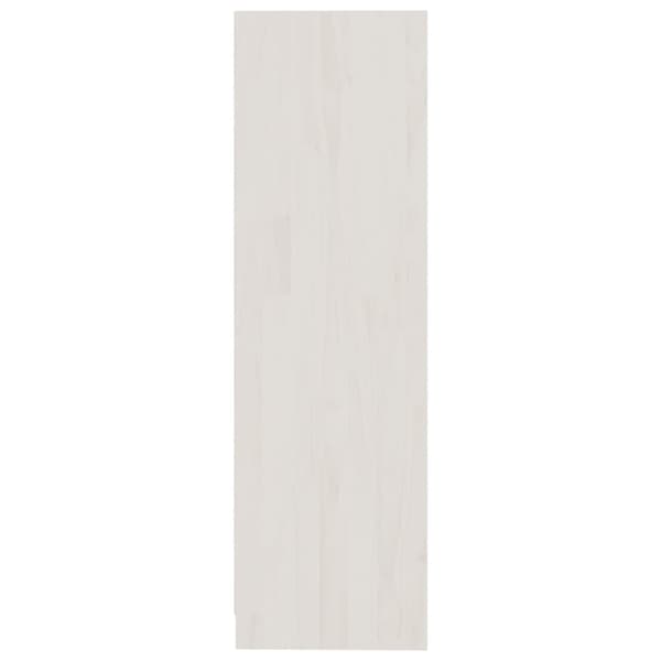 vidaXL bogskab/rumdeler 104x33,5x110 cm massivt fyrretræ hvid -  Bogskabe & reoler