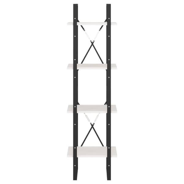 vidaXL bogreol med 4 hylder 40x30x140 cm massivt fyrretræ hvid -  Bogskabe & reoler