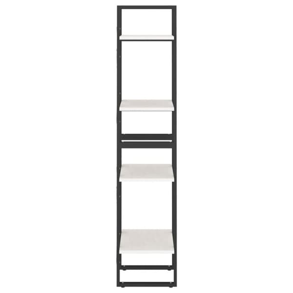 vidaXL bogreol med 4 hylder 40x30x140 cm massivt fyrretræ hvid -  Bogskabe & reoler