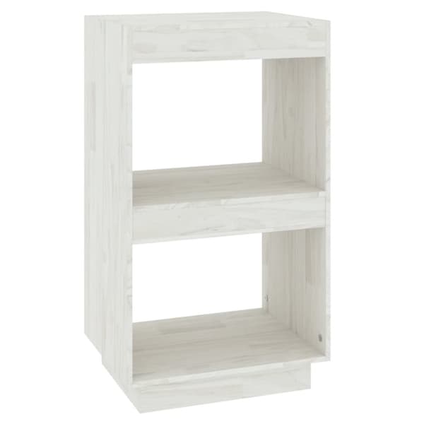 vidaXL bogreol 40x35x71 cm massivt fyrretræ hvid -  Bogskabe & reoler