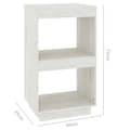 Miniatyrbillede 9 af 10: vidaXL bogreol 40x35x71 cm massivt fyrretræ hvid -  Bogskabe & reoler