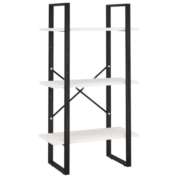 vidaXL opbevaringsreol 60x30x105 cm massivt fyrretræ hvid -  Bogskabe & reoler