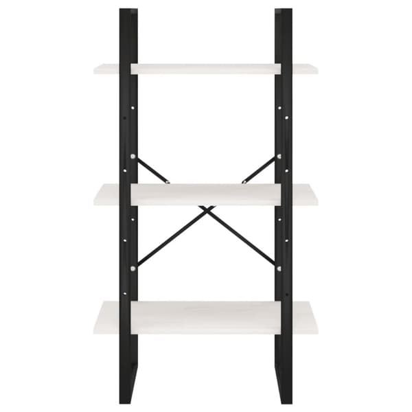 vidaXL opbevaringsreol 60x30x105 cm massivt fyrretræ hvid -  Bogskabe & reoler