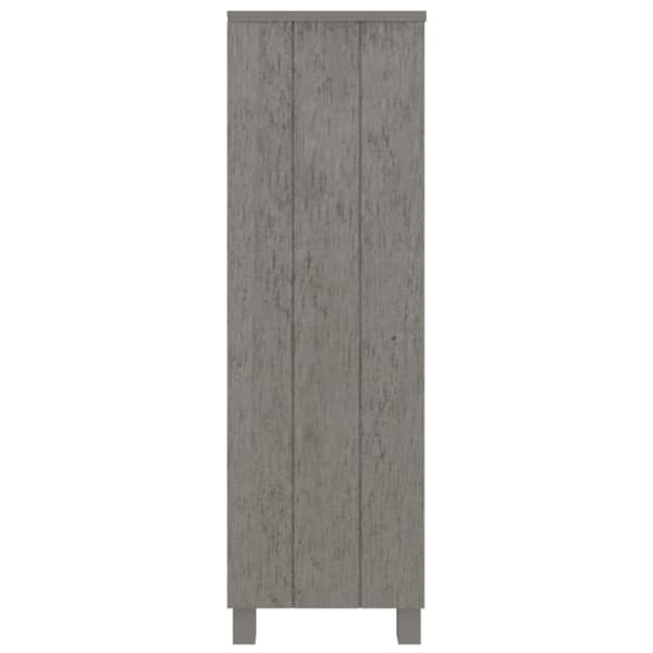 vidaXL bogskab HAMAR 85x35x112 cm massivt fyrretræ lysegrå -  Bogskabe & reoler