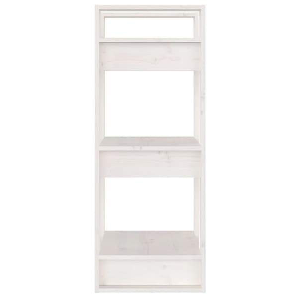 vidaXL bogreol/rumdeler 41x35x91 cm massivt fyrretræ hvid -  Bogskabe & reoler