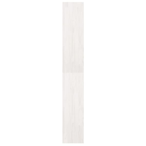 vidaXL Bokhylla/Rumsavdelare vit 40x30x199 cm massiv furu - Bokhyllor & fristående hyllor