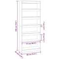 Miniatyrbillede 8 af 9: vidaXL bogreol/rumdeler 80x30x198 cm konstrueret træ sort -  Bogskabe & reoler