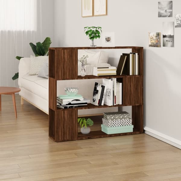 vidaXL bogreol/rumdeler 100x24x94 cm brun egetræsfarve -  Bogskabe & reoler