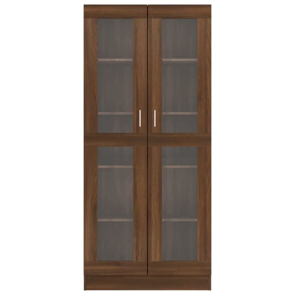 vidaXL Vitriinikaappi ruskea tammi 82,5x30,5x185,5 cm tekninen puu -  Kirjahyllyt