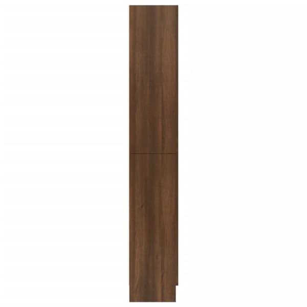 vidaXL Vitriinikaappi ruskea tammi 82,5x30,5x185,5 cm tekninen puu -  Kirjahyllyt