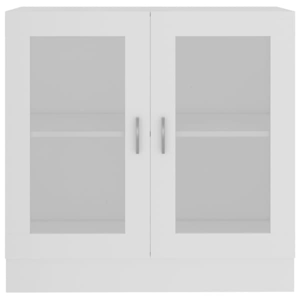 vidaXL vitrineskab 82,5x30,5x80 cm konstrueret træ hvid -  Bogskabe & reoler