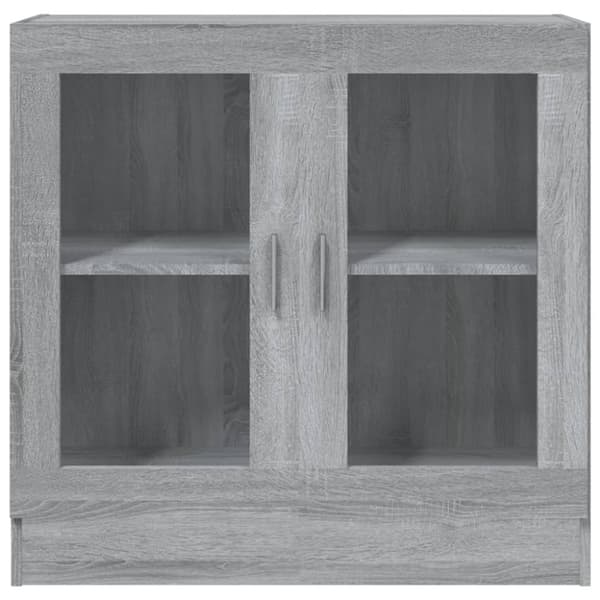 vidaXL vitrineskab 82,5x30,5x80 cm konstrueret træ grå sonoma-eg - Bogskabe & reoler