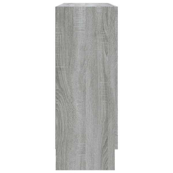 vidaXL vitrineskab 82,5x30,5x80 cm konstrueret træ grå sonoma-eg -  Bogskabe & reoler