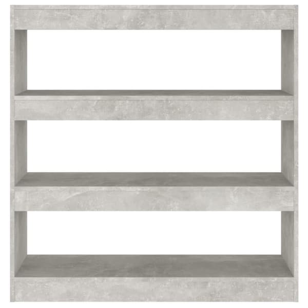 vidaXL Kirjahylly/tilanjakaja betoninharmaa 100x30x103 cm - Kirjahyllyt