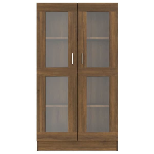 vidaXL Vitrinskåp brun ek 82,5x30,5x150 cm konstruerat trä -  Bokhyllor & fristående hyllor