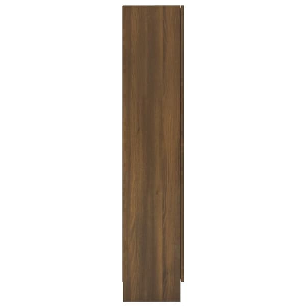 vidaXL Vitrinskåp brun ek 82,5x30,5x150 cm konstruerat trä -  Bokhyllor & fristående hyllor