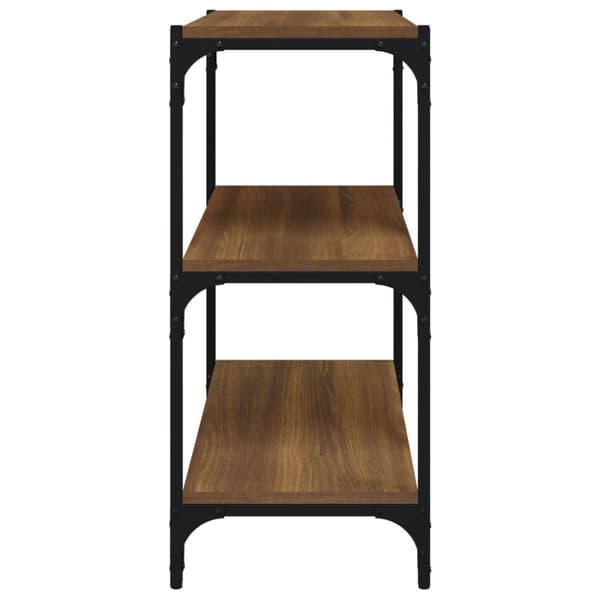 vidaXL Bokhylla brun ek 60x33x70,5 cm konstruerat trä och stål - Bokhyllor & fristående hyllor