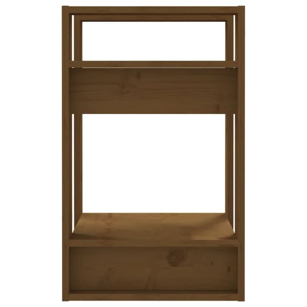 vidaXL bogreol/rumdeler 41x35x57 cm massivt fyrretræ gyldenbrun -  Bogskabe & reoler