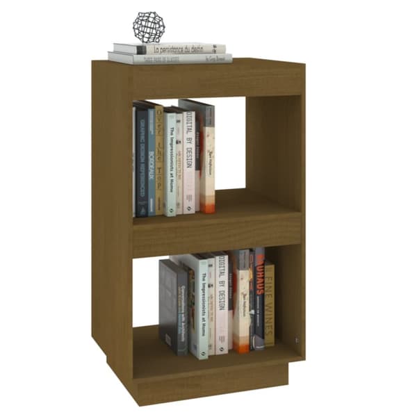 vidaXL bogreol 40x35x71 cm massivt fyrretræ gyldenbrun - Bogskabe & reoler