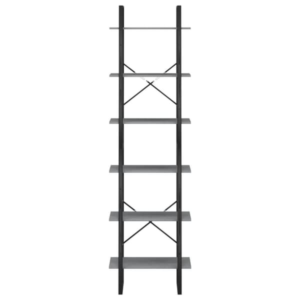vidaXL opbevaringsreol 60x30x210 cm massivt fyrretræ grå -  Bogskabe & reoler