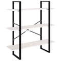 Miniatyrbillede 3 af 10: vidaXL bogreol med 3 hylder 100x30x105 cm massivt fyrretræ hvid -  Bogskabe & reoler