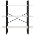 Miniatyrbillede 6 af 10: vidaXL bogreol med 3 hylder 100x30x105 cm massivt fyrretræ hvid -  Bogskabe & reoler