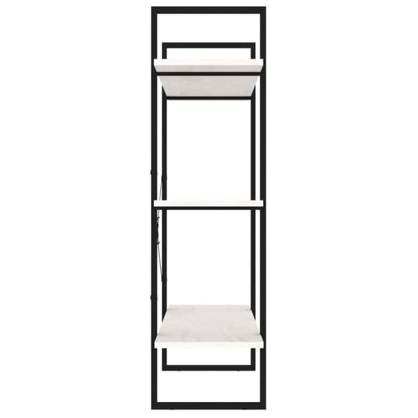 vidaXL bogreol med 3 hylder 100x30x105 cm massivt fyrretræ hvid -  Bogskabe & reoler