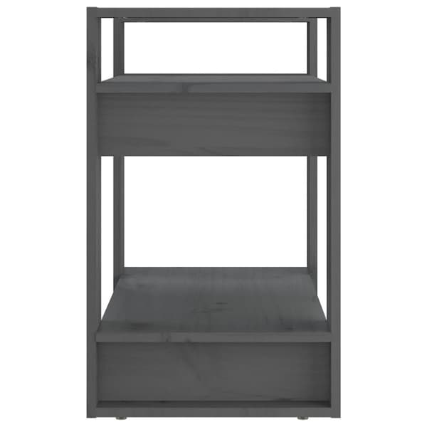 vidaXL Kirjahylly/tilanjakaja harmaa 60x35x57 cm täysi mänty - Kirjahyllyt