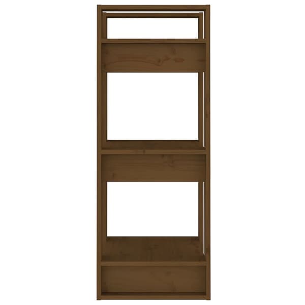 vidaXL bogreol/rumdeler 41x35x91 cm massivt fyrretræ gyldenbrun -  Bogskabe & reoler