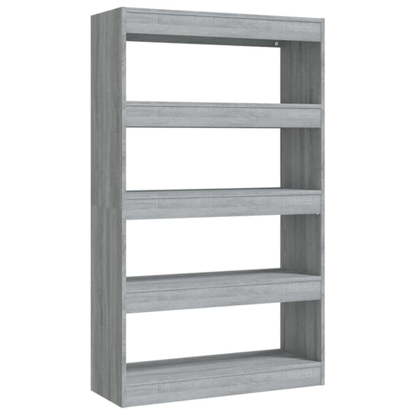 vidaXL bogreol/rumdeler 80x30x135 cm konstrueret træ grå sonoma-eg - Bogskabe & reoler