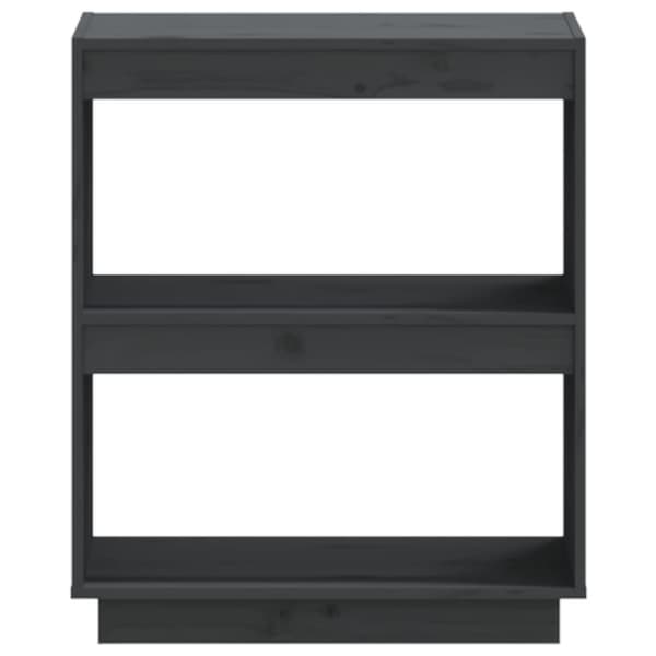 vidaXL bogreol 60x35x71 cm massivt fyrretræ grå -  Bogskabe & reoler