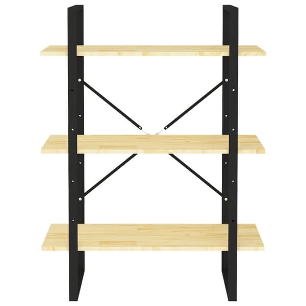 vidaXL bogreol 80x30x105 cm 3 hylder massivt fyrretræ -  Bogskabe & reoler