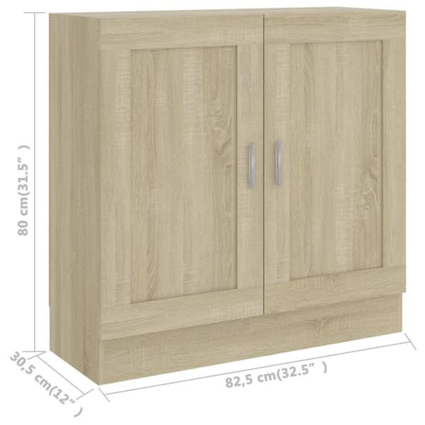vidaXL bogreol 82,5x30,5x80 cm konstrueret træ sonoma-eg -  Bogskabe & reoler