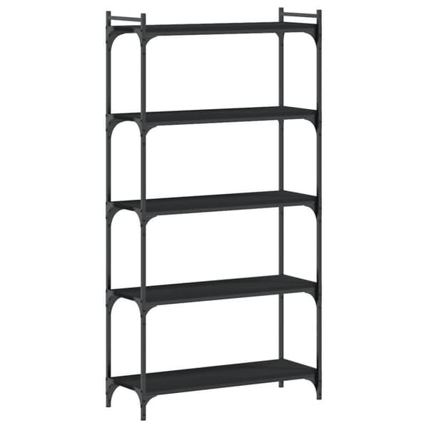 vidaXL Bokhylla 5 hyllplan svart 80x30x154 cm konstruerat trä -  Bokhyllor & fristående hyllor